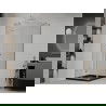 Mexen Roma pakreipiama dušo kabina 80 x 80 cm, Skaidrus, Chromo + dušo padėklas Flat, Juoda - 854-080-080-01-00-4070