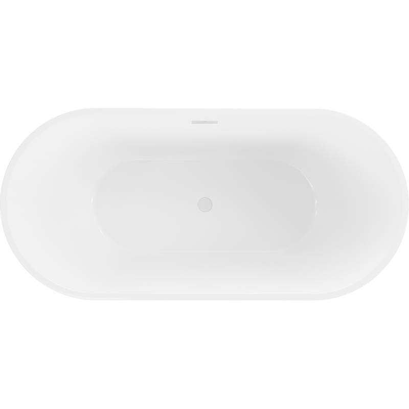 Mexen Luna laisvai stovinti vonia 140 x 75 cm, balta/juoda, baltas perteklius - 52031407575-20