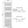 Mexen Helios elektrinis radiatorius 1800 x 500 mm, 900 W, auksinė - W103-1800-500-2900-50