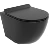 Mexen Lena WC klozetas Rimless Tornado su lėtai nusileidžiančiu slim dangčiu, duroplastikas, juoda matinė - 30220185T