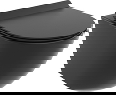 Mexen Lena WC klozetas Rimless Tornado su lėtai nusileidžiančiu slim dangčiu, duroplastikas, juoda matinė - 30220185T