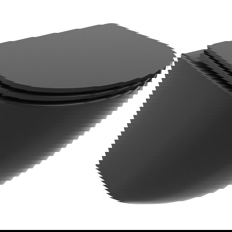 Mexen Lena WC dubuo Rimless Tornado su lėtai nusileidžiančia plona lentele, duroplast, juoda matinė - 30221085T