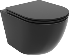 Mexen Lena WC dubuo Rimless Tornado su lėtai nusileidžiančia plona lentele, duroplast, juoda matinė - 30221085T