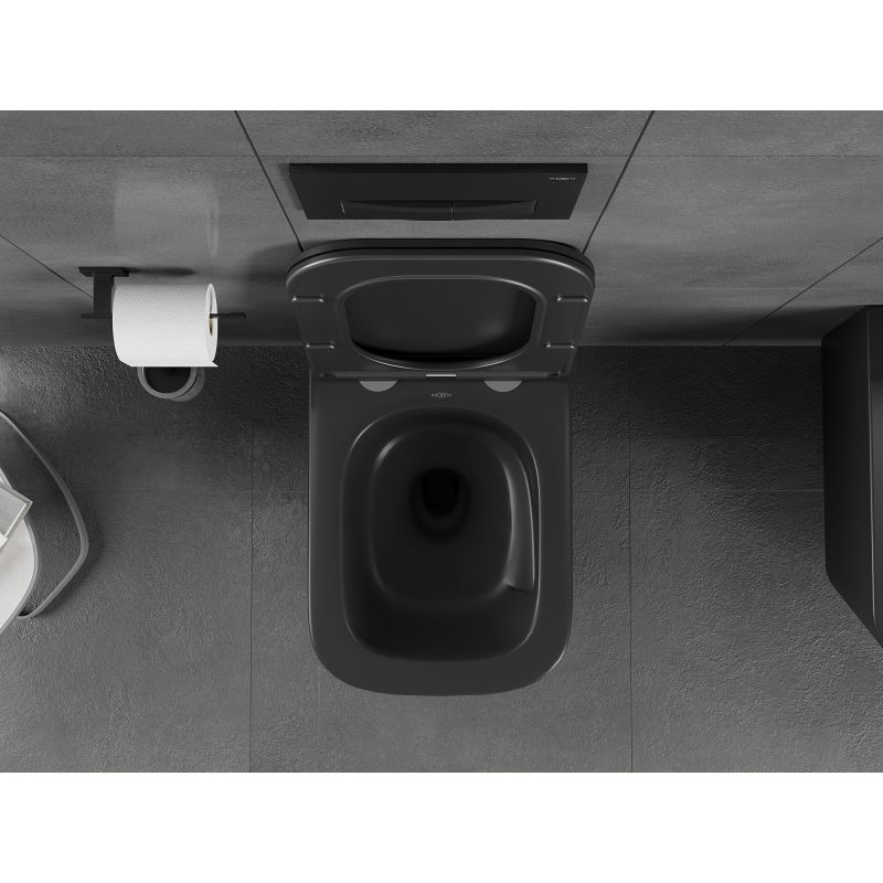 Mexen Teo WC klozetas Be apvado Tornado, juoda matinė - 3385XX85T