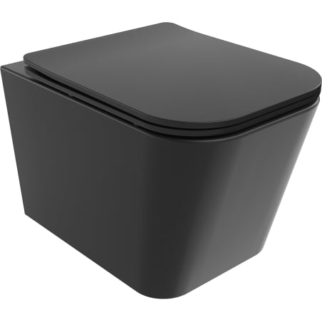 Mexen Teo WC dubuo Rimless Tornado su lėtai nusileidžiančiu slim dangčiu, duroplast, juoda matinė - 30850685T