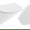 Mexen Carmen WC klozetas Rimless Tornado su lėtai nusileidžiančia plona sėdyne, duroplastikas, blizgus baltas - 30880100T
