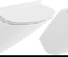 Mexen Carmen WC klozetas Rimless Tornado su lėtai nusileidžiančia plona sėdyne, duroplastikas, blizgus baltas - 30880100T