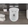 Mexen Carmen WC klozetas Rimless Tornado su lėtai nusileidžiančia plona sėdyne, duroplastikas, blizgus baltas - 30880100T