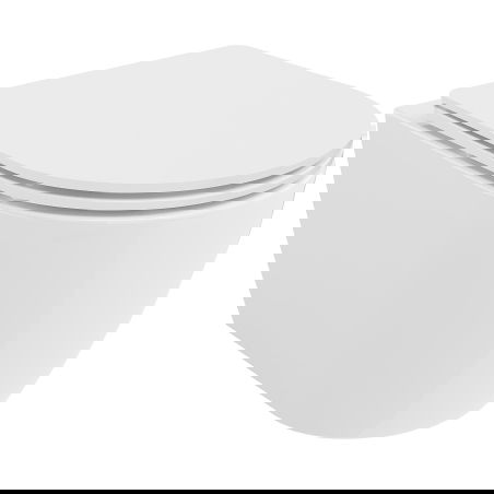 Mexen Carmen WC dubuo be apvado „Rimless Tornado“ su lėtai uždaromu dangčiu slim, duroplastikas, blizgi balta - 30880300T