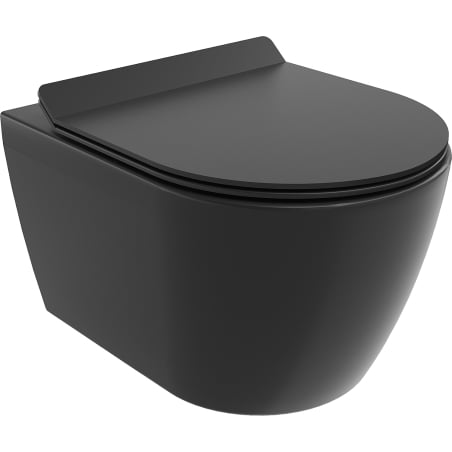 Mexen Carmen rimless Tornado WC dubuo su lėtai nusileidžiančiu plonu dangčiu, duroplastikas, juodas matinis - 30880185T