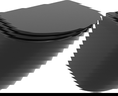 Mexen Carmen WC puoduke Rimless Tornado su lėtai nusileidžiančiu slim dangčiu, duroplast, juodas matinis - 30881085T