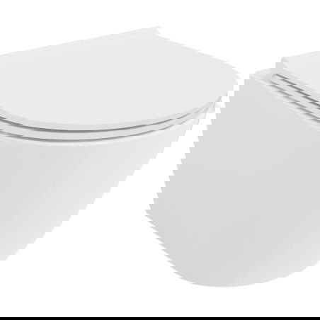 Mexen Carmen WC dubuo be ratlankio su lėtai nusileidžiančia plona dangčiu, duroplast, blizgus baltas - 30880500