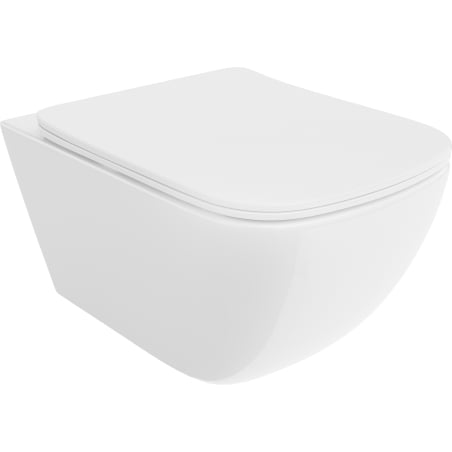 Mexen Timo WC dubenėlis be ratlankio su lėta nusileidimo plona sėdyne, dureplastinė, balta blizgi - 30650200T