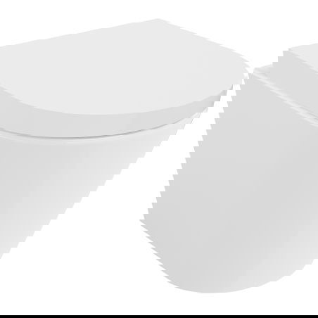 Mexen Rico WC tualetas Rimless Tornado su lėtai nusileidžiančiu, kietu, duroplasto, blizgiu baltu dangčiu - 30720200T