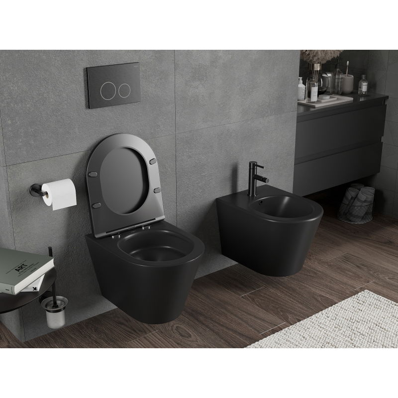 Mexen Rico WC dubuo be ratlankio Tornado, juodas matinis - 3372XX85T