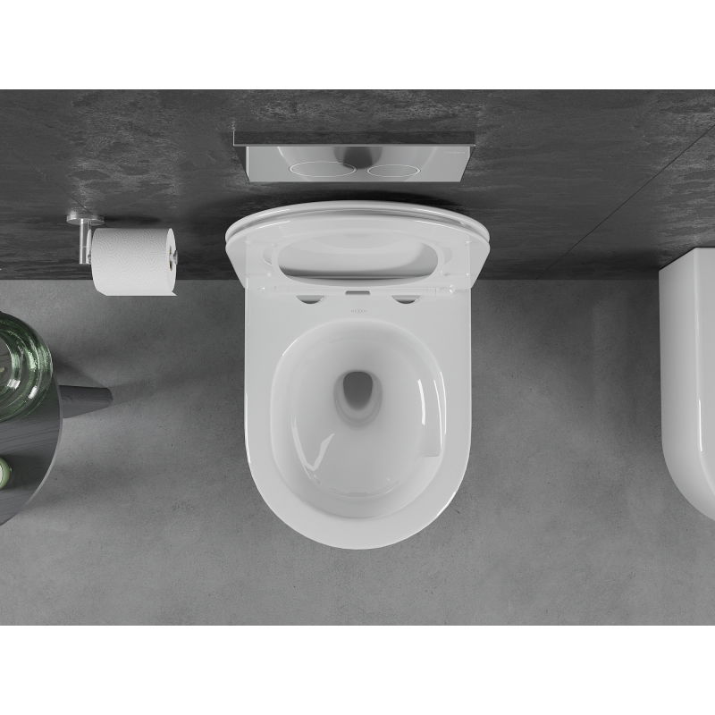 Mexen Sofia Rimless Tornado WC dubuo su lėtai nusileidžiančiu plonu dangčiu, duroplastikas, blizgi balta - 30540400T
