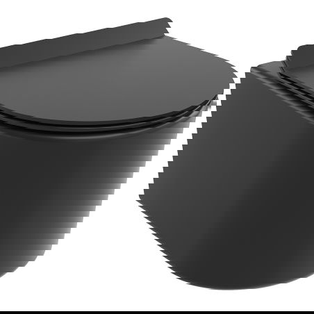 Mexen Sofia WC puoduko Tornado modelis su plonu lėtai nuleidžiamu dangčiu, duroplastikas, juoda matinė - 30540185T