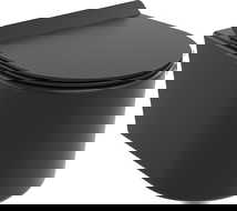 Mexen Sofia WC puoduko Tornado modelis su plonu lėtai nuleidžiamu dangčiu, duroplastikas, juoda matinė - 30540185T