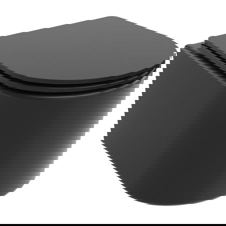 Mexen Sofia wc dubuo Rimless Tornado su plona, lėtai nusileidžiančia dangteliu, duroplast, juoda matinė - 30541085T