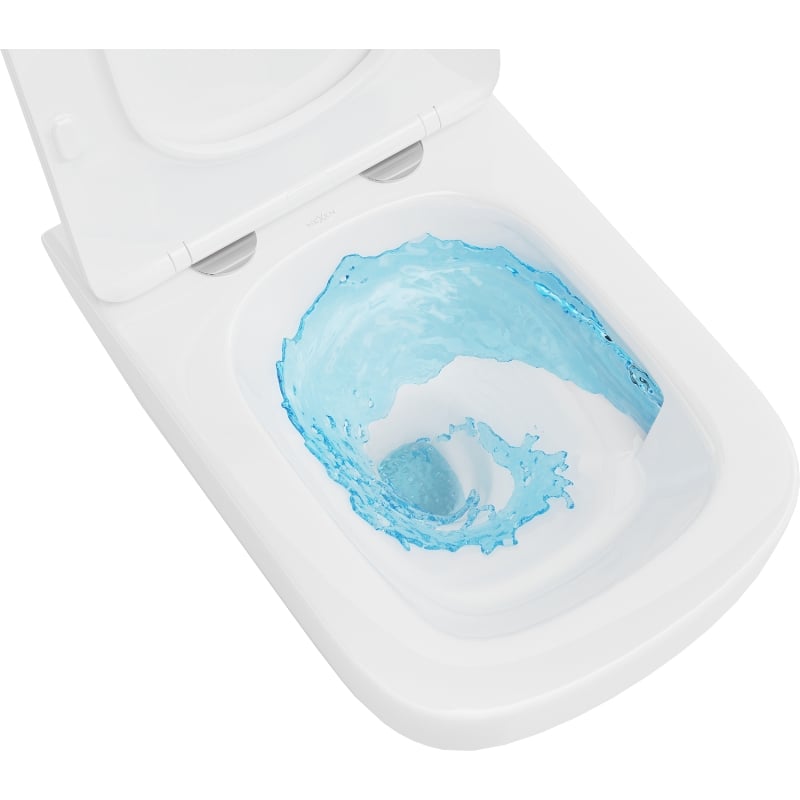 Mexen Riva WC dubenėlis be ratlankio Tornado su minkštai nusileidžiančiu plonu dangčiu, duroplastikas, blizgi balta - 30630200T