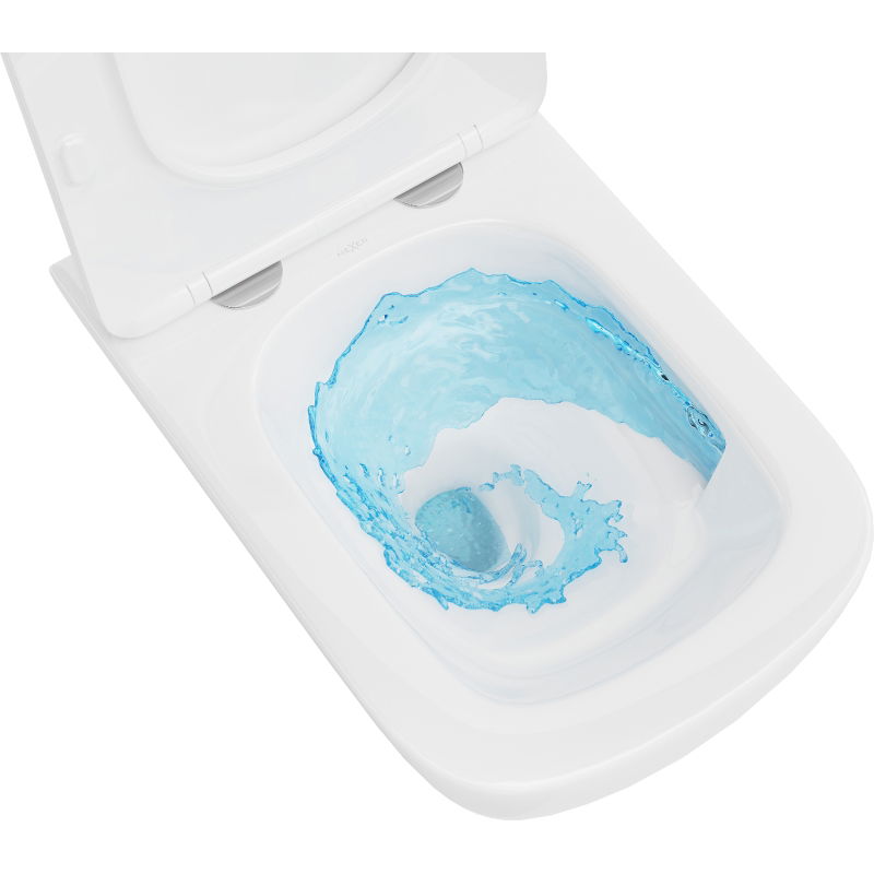 Mexen Timo WC dubenėlis be ratlankio su lėta nusileidimo plona sėdyne, dureplastinė, balta blizgi - 30650200T