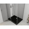 Mexen Roma dušo kabina su varstomomis durimis 80 x 120 cm, skaidri, chromas + Flat juodas padėklas - 854-080-120-01-00-4070