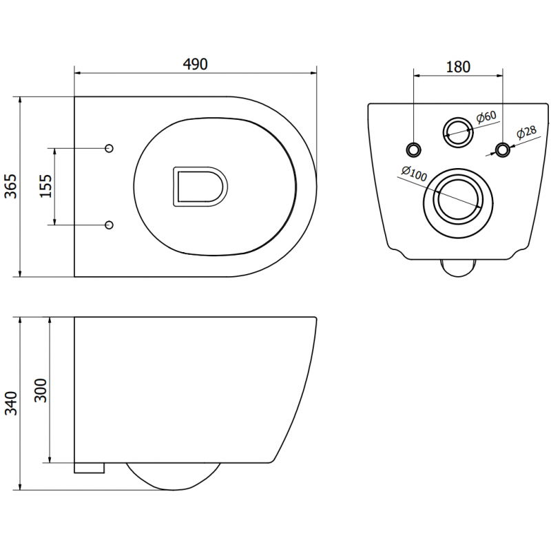Mexen Carmen WC puoduke Rimless Tornado su lėtai nusileidžiančiu slim dangčiu, duroplast, juodas matinis - 30881085T
