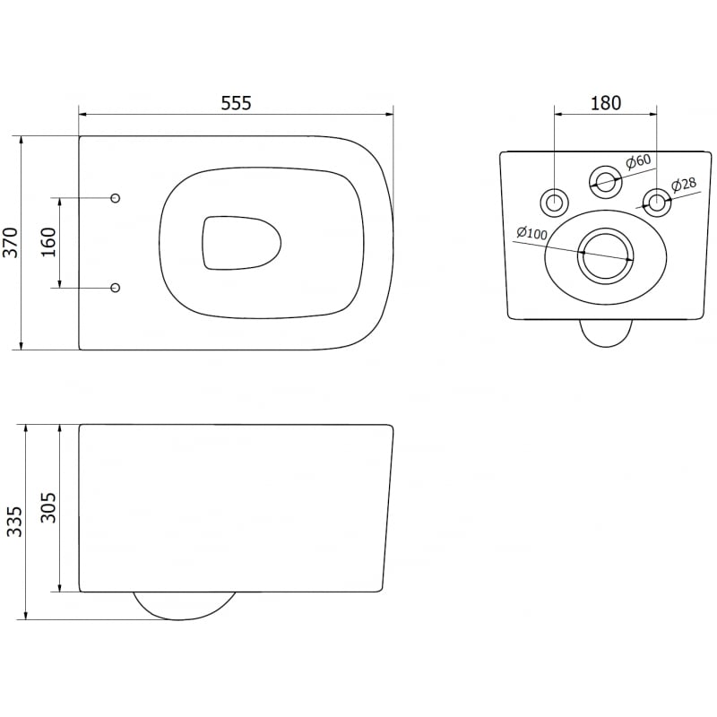 Mexen Vivo WC dubuo Rimless Tornado su lėtai nusileidžiančiu dangčiu, plonas, duroplastikas, blizgi balta - 30610200T