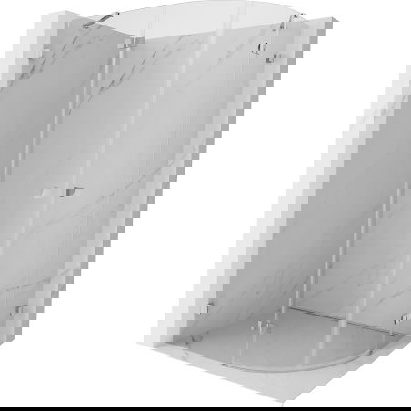 Mexen Lunar pusapvalė, atveriama kairioji dušo kabina 100 x 80 cm, skaidri, chromas - 833-100L-080P-01-00