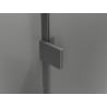 Mexen Lunar pusapvalė dušo kabina atveriama kairė 100 x 80 cm, skaidri, šepečiu poliruota gun gray - 833-100L-080P-66-00
