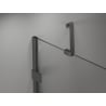 Mexen Lunar pusapvalė dušo kabina atveriama kairė 100 x 80 cm, skaidri, šepečiu poliruota gun gray - 833-100L-080P-66-00