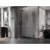 Mexen Lunar pusapvalė atveriama kairioji dušo kabina 100 x 70 cm, skaidri, gun metalas - 833-100L-070P-95-00