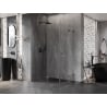 Mexen Lunar pusapvalė atveriama kairioji dušo kabina 100 x 70 cm, skaidri, gun metalas - 833-100L-070P-95-00