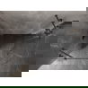 Mexen Lunar pusapvalė dušo kabina atveriama kairė 100 x 80 cm, skaidri, tamsi chromo spalva - 833-100L-080P-95-00