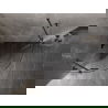 Mexen Lunar pusapvalė dušo kabina su atveriamomis durimis 100 x 100 cm, skaidri, tamsi spalva - 833-100L-100P-95-00