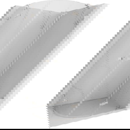 Mexen Lunar dušo kabina pusapvalė, dešinė, 100 x 70 cm, skaidri, šlifuotas nikeliuotas - 833-100P-070L-97-00