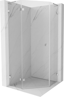 Mexen Lunar L penkiakampė dušo kabina, atveriama kairėn 80 x 80 cm, skaidri, chromas - 831L-080L-080P-01-00-L