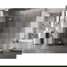 Mexen Lunar L penkiakampis kairinis pravažiuojantis dušo kabinas 100 x 100 cm, skaidrus, chromas - 831L-100L-100P-01-00-L