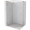 Mexen Lunar L penkiakampė kairioji dušo kabina 100 x 90 cm, skaidri, šlifuotas varis - 831L-100L-090P-65-00-L