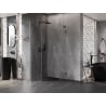 Mexen Lunar L penkiakampė dušo kabina, atverčiama kairė 80x80 cm, skaidri, gun gray šlifuota - 831L-080L-080P-66-00-L