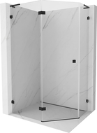 Mexen Lunar L penkiakampis atveriamas dušo kampas, kairinis, 100 x 80 cm, skaidrus, juodas - 831L-100L-080P-70-00-L