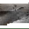 Mexen Lunar L penkiakampė dušo kabina, atsiverianti, kairė 100 x 100 cm, skaidri, juoda - 831L-100L-100P-70-00-L