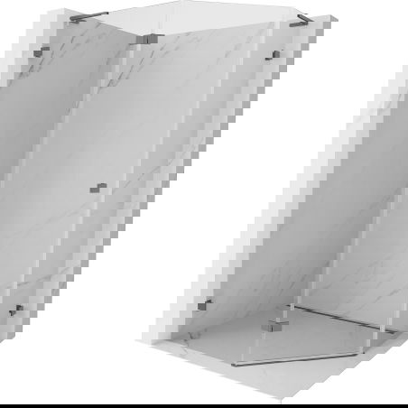 Mexen Lunar L penkiakampė dušo kabina, atveriama, kairė 100 x 90 cm, permatoma, gunmetal - 831L-100L-090P-95-00-L