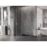 Mexen Lunar L penkiakampė kairioji dušo kabina 100 x 90 cm, skaidri, šlifuotas nikelis - 831L-100L-090P-97-00-L
