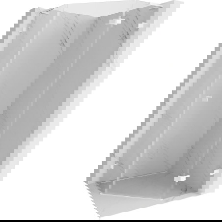 Mexen Lunar L penkiakampė atveriama dešinė dušo kabina 80 x 80 cm, permatoma, balta - 831L-080P-080L-20-00-P