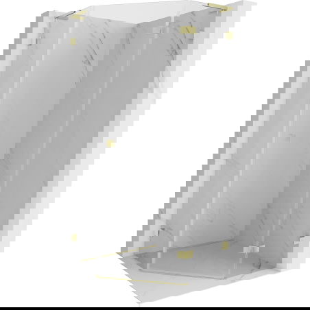 Mexen Lunar L penkiakampis dešinysis 90 x 90 cm dušo kabina, skaidrus, auksu šlifuotas - 831L-090P-090L-55-00-P