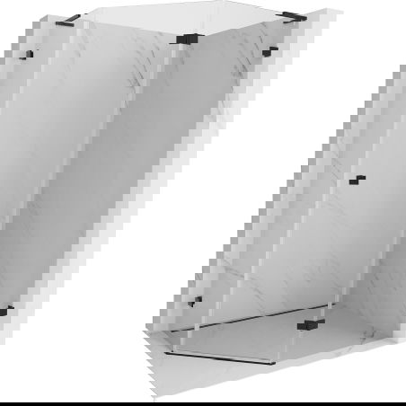 Mexen Lunar L penkiakampė dušo kabina atidaroma dešinė 100 x 90 cm, skaidri, juoda - 831L-100P-090L-70-00-P