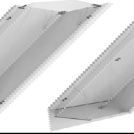 Mexen Lunar L penkiakampė dešinė dušo kabina 100 x 90 cm, skaidri, ginklų metalas - 831L-100P-090L-95-00-P