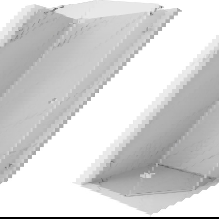 Mexen Lunar penkiakampė dušo kabina su kairiniu atidaromu mechanizmu 100 x 80 cm, skaidri, chromuota - 831-100L-080P-01-00-L