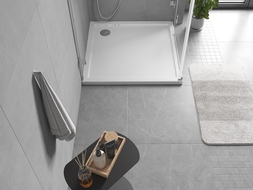 Mexen Flow kvadratinis dušo padėklas slim 70 x 70 cm, blizgus baltas - 46S107070